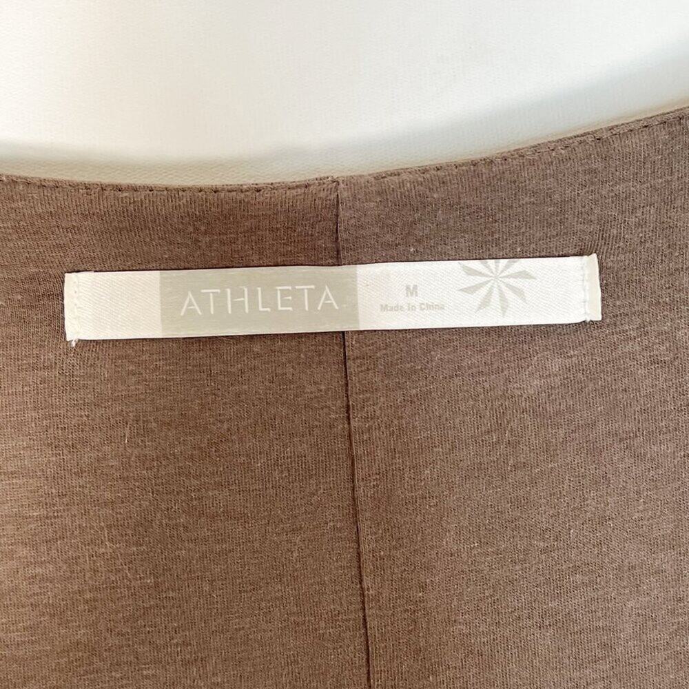 Athleta Brown Sleeveless Wrap-Style Mini Dress - Picture 9 of 10